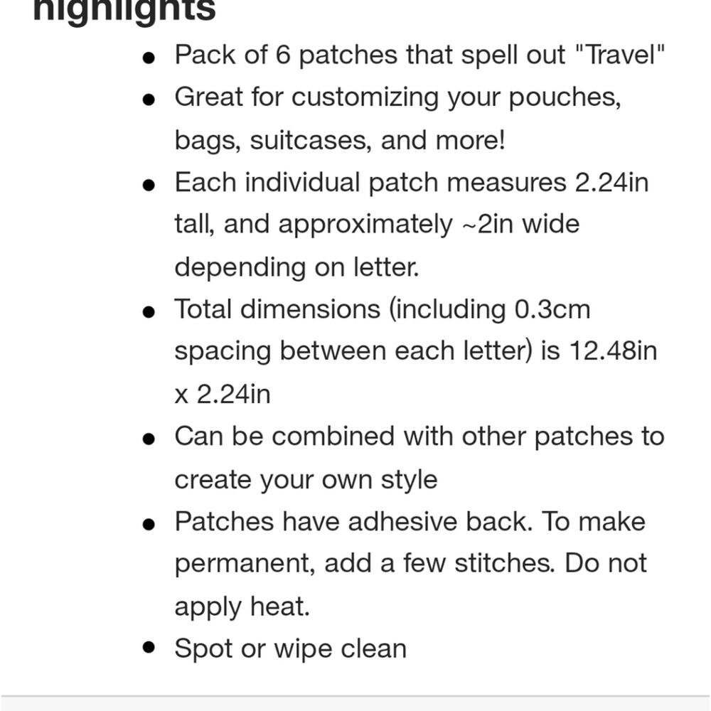 STONEY CLOVER LANE X TARGET COLLAB TRAVEL PATCHES NWT 6 PACK PC SET RAINBOW - Picture 4 of 8